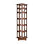 Bibliothèque rotative en bois massif Nut-Brown