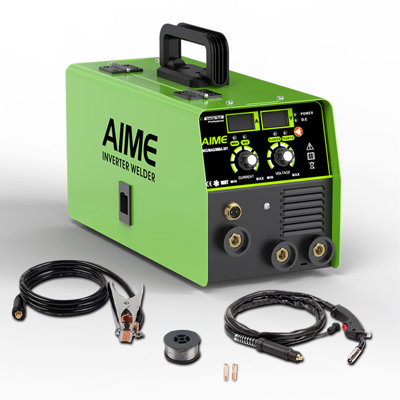 140A 3 in 1 MIG welder, solid wire, MIG/Lift TIG/manual arc welding equipment 10 IGBT inverter, synergistic control, LED display