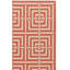 Arneshia Geometric Terracotta/Cream Indoor/Outdoor Area Rug-1849381916