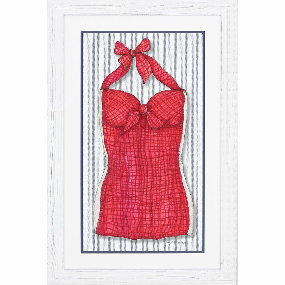 Vintage Swimsuit 4 Framed On Paper by Roberts Print