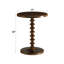 Table de style transitionnel en noyer, piédestal rond, bureau d'appoint de 12 lb, 40 lb