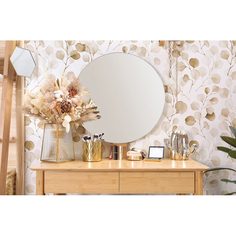 Amogh Collection Eucalyptus Trailing Leaf 10.05m x 53cm Wallpaper Roll, Brown