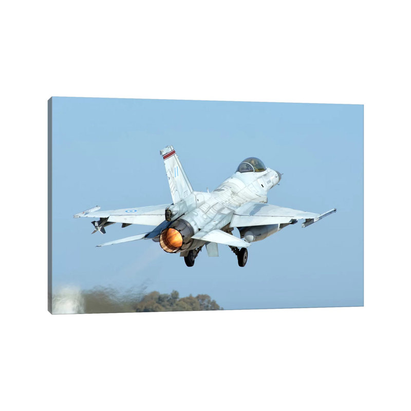 A Hellenic Air Force F-16C Block 50 Taking Off From Andravida, Greece by Daniele Faccioli - Wrapped Canvas Print