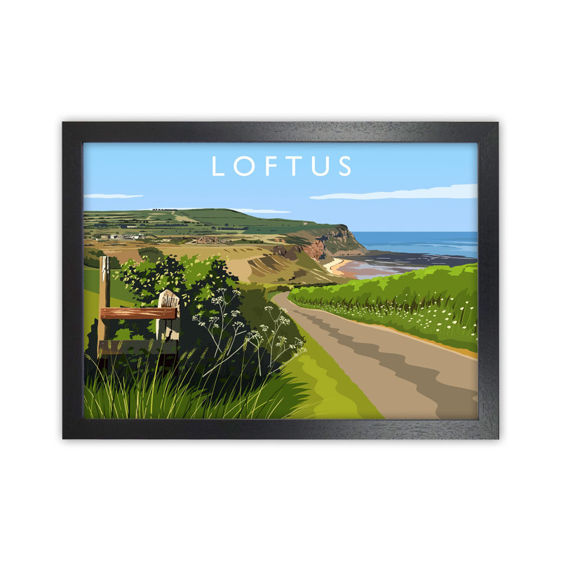 Loftus by Richard O'Neill - Print, Black Framed, 34cm H x 46cm W x 3cm D