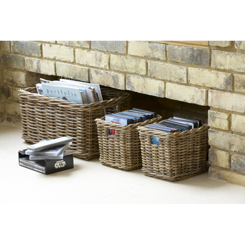 Symple Stuff Wicker Basket, 20cm H x 24cm W x 20cm D