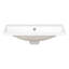 Comptoir de salle de bain 24 po, comptoir en céramique blanche avec 3 trous de robinet, compatible avec robinet central de 4 po, comptoir de meuble-lavabo facile à nettoyer