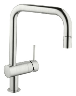 Minta® Pull Down Single Handle Kitchen Faucet, Chrome