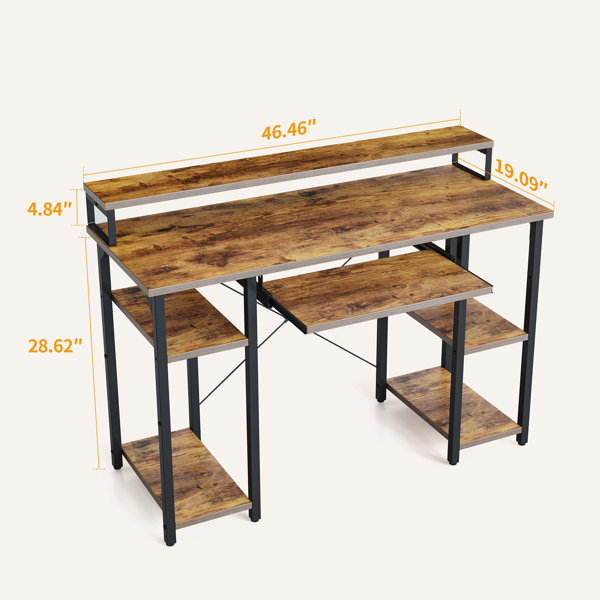 Latitude Run® 47-inch computer desk with keyboard tray - Wayfair Canada
