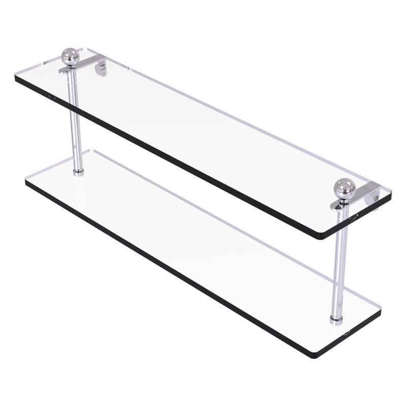 Tablette murale Morosini, Chrome poli, 22 po