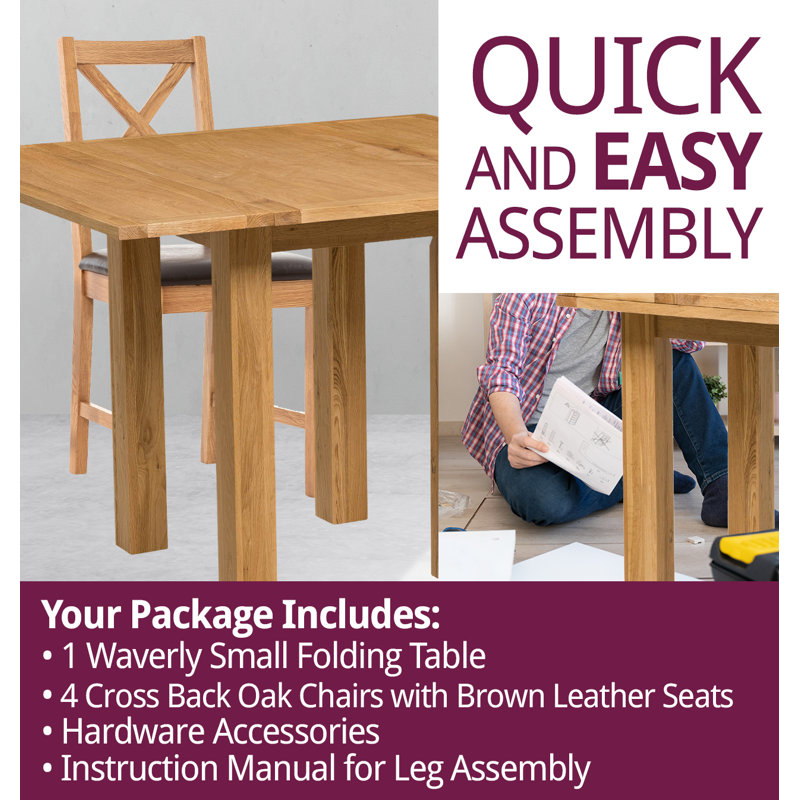 4 - Person Solid Oak Dining Set