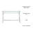 Ridgeton Glass Top Metal Base Writing Desk