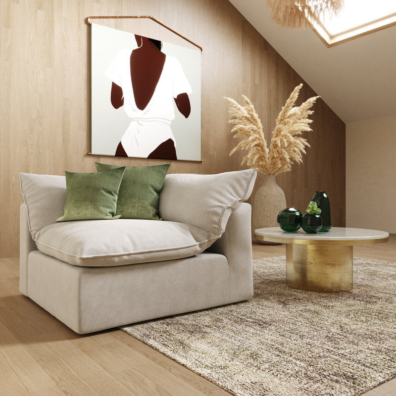 Chaise et demi rembourrée Neher