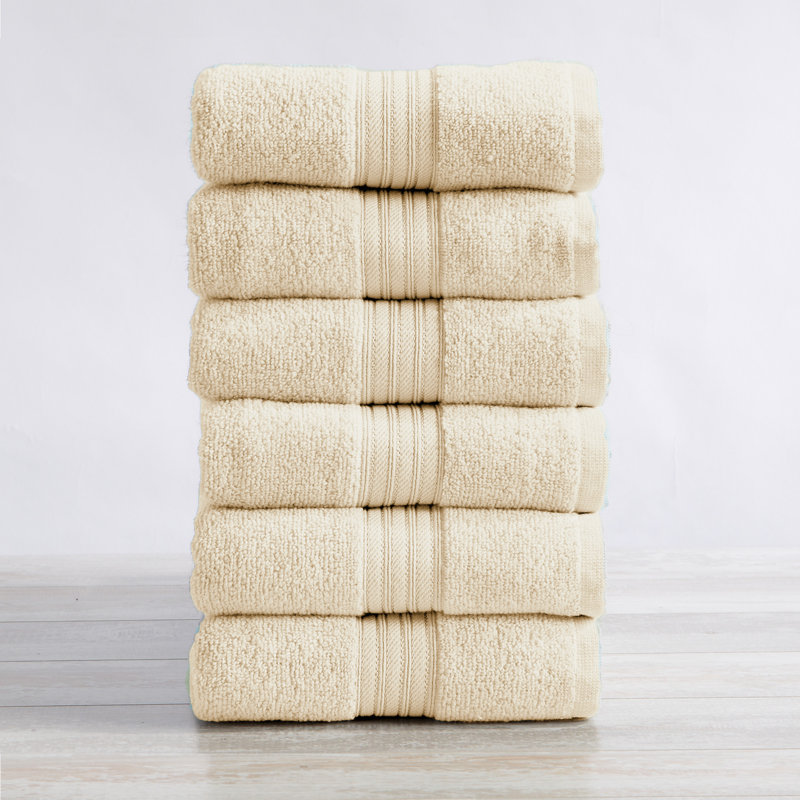Super Soft 100% Cotton Quick-Dry Hand Towels, Buttermilk