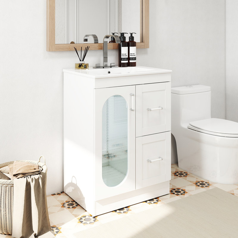 Meuble-lavabo simple 24,17 po avec comptoir d'évier