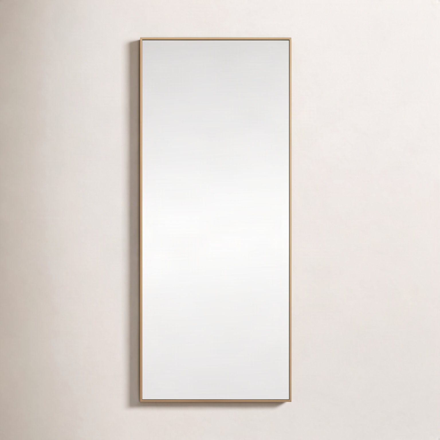 Sabine Metal Rectangle Wall Mirror, 72" x 30", Brass