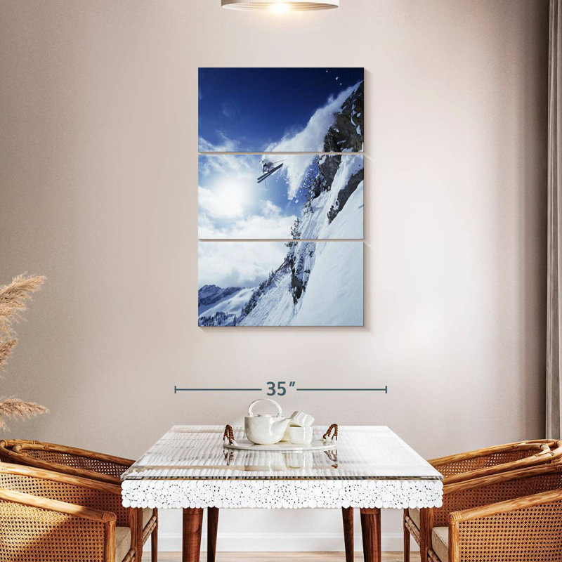 Sireci Mountain Ledge Skiing, 32" H x 20" W