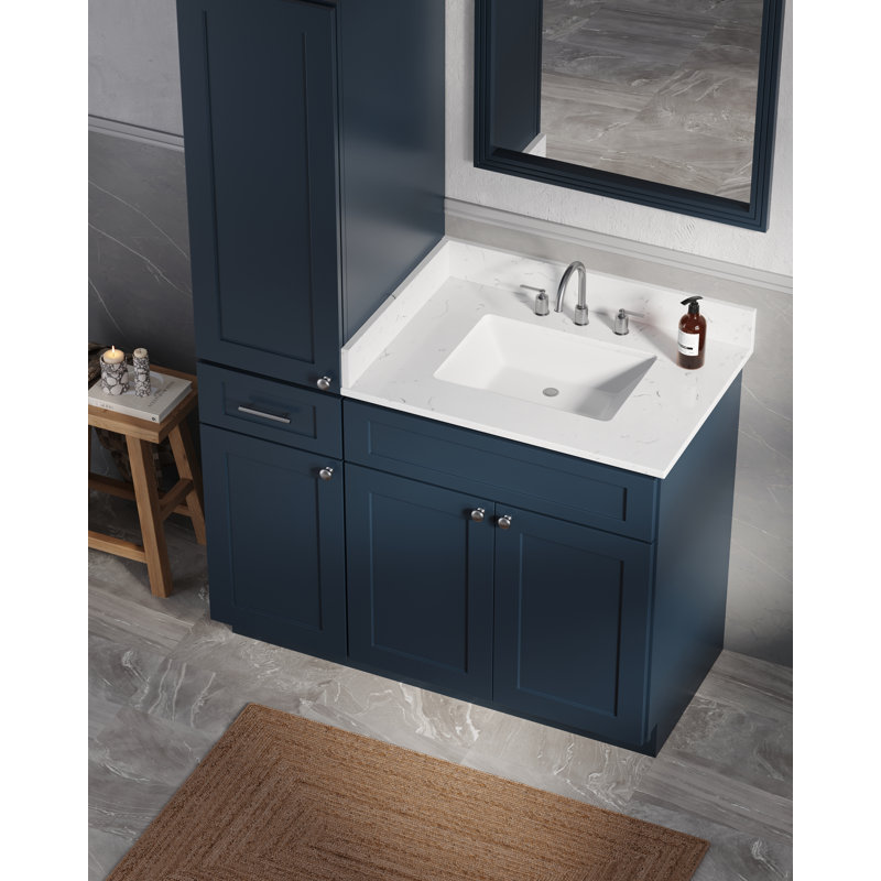 Ensemble de meuble-lavabo simple 45 po Disar, Bleu