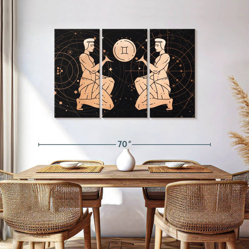 Signe du zodiaque Adella Gemini, H 36 po x l 57 po