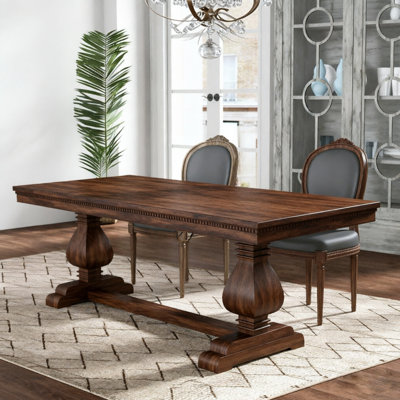 Table de réunion de bureau en bois massif brun de style américain 62,99 "