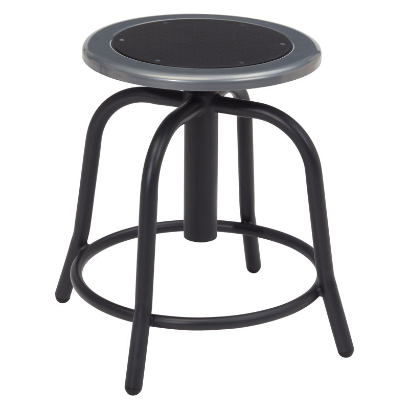 Tabouret de laboratoire à hauteur ajustable, Noir, Noir