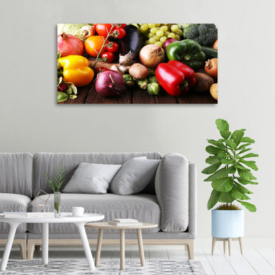 Vegetables and fruits 1 Piece Wall Art on Glass