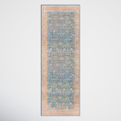 Emi Oriental Dark Blue/Brick Red/Cream Area Rug
