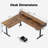 75 Inch L-Shaped Electric Height Adjustable Standing Desk with Drawers & Monitor Shelf, Ergonomic Corner Home Office Desk, with Hooks & Cable Management, Rustic Brown-897866533-897866539