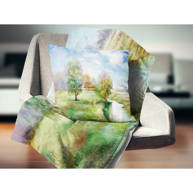 Landscape Throw Pillow, 16" x 16", Throw Pillow