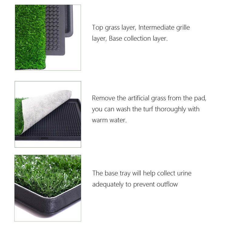 Pet Pal 1.25-in x 25-in Reusable Plastic Artificial Grass Mat in the Puppy  Training Pads department at