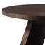 Table de salle à manger Hols, plateau en bois brun espresso de 54 po, pieds en piédestal en angle