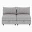 Causeuse, canapé-lit de style Mid-Century moderne avec rangement pour petits espaces, salon, chambre à coucher