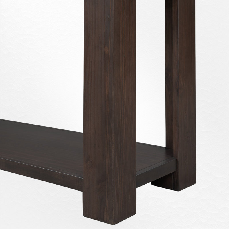 Hagberg Console Table Sofa Table with Storage Drawers and Bottom Shelf for Entryway Hallway,Entryway Table, Brown