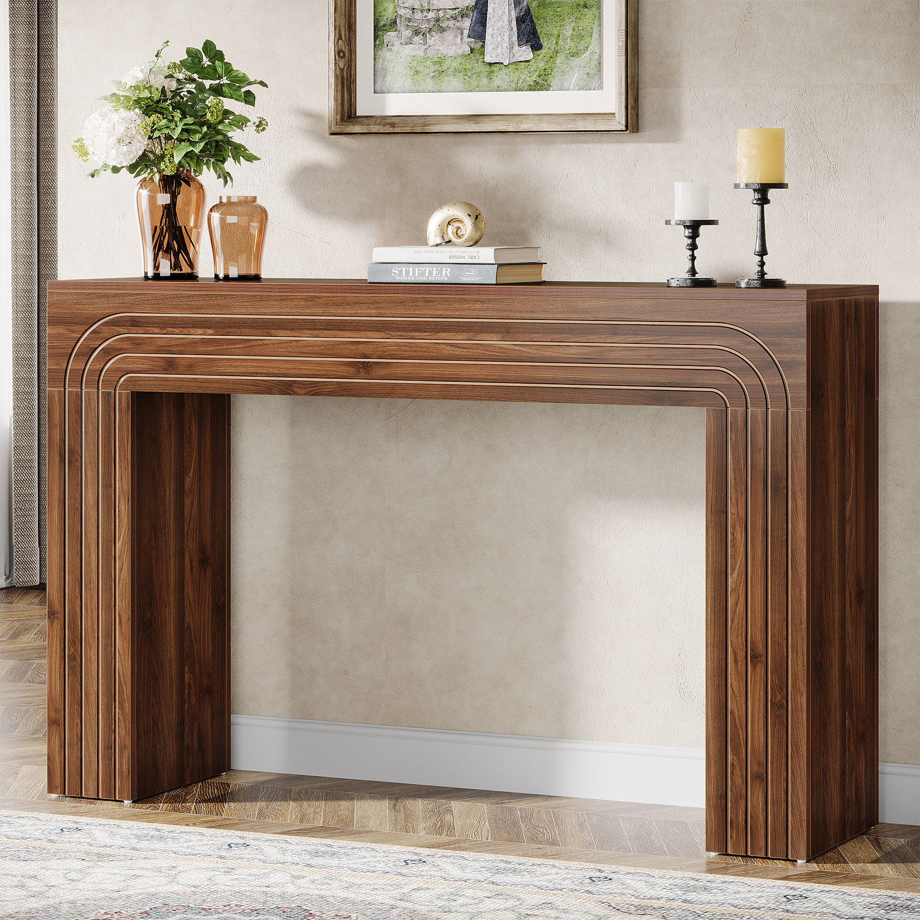 Millwood Pines 55-inch Farmhouse Console Table - Wayfair Canada