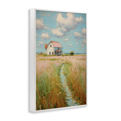 House in Field of Flowers Framed Giclee, design by Creative Studio