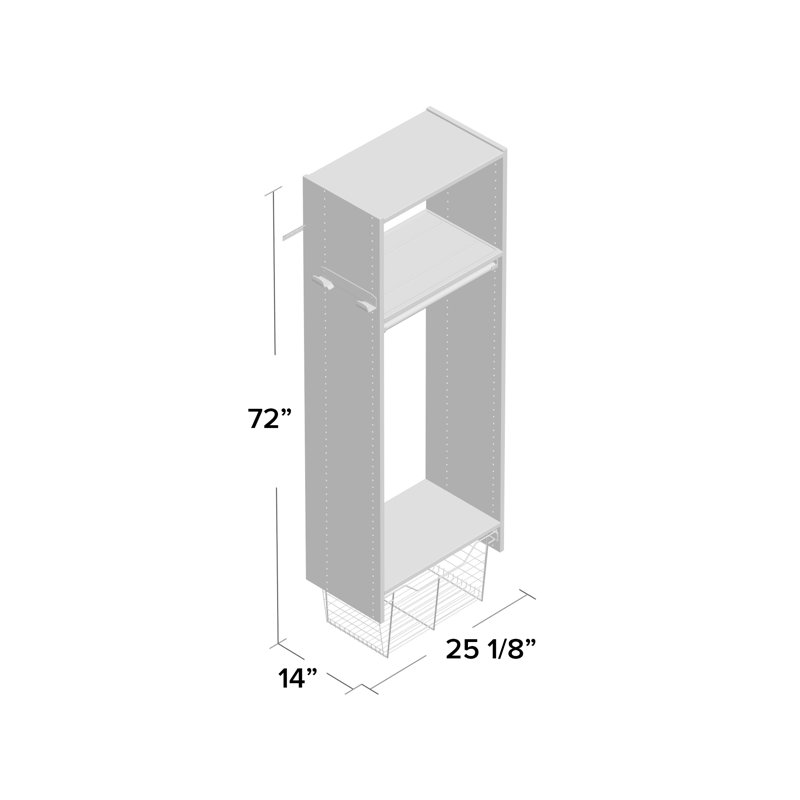 Rangement pour salle de lavage Grid, Gris patiné