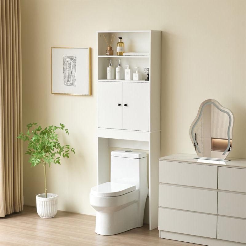 Armoire de rangement au-dessus de la toilette, Blanc