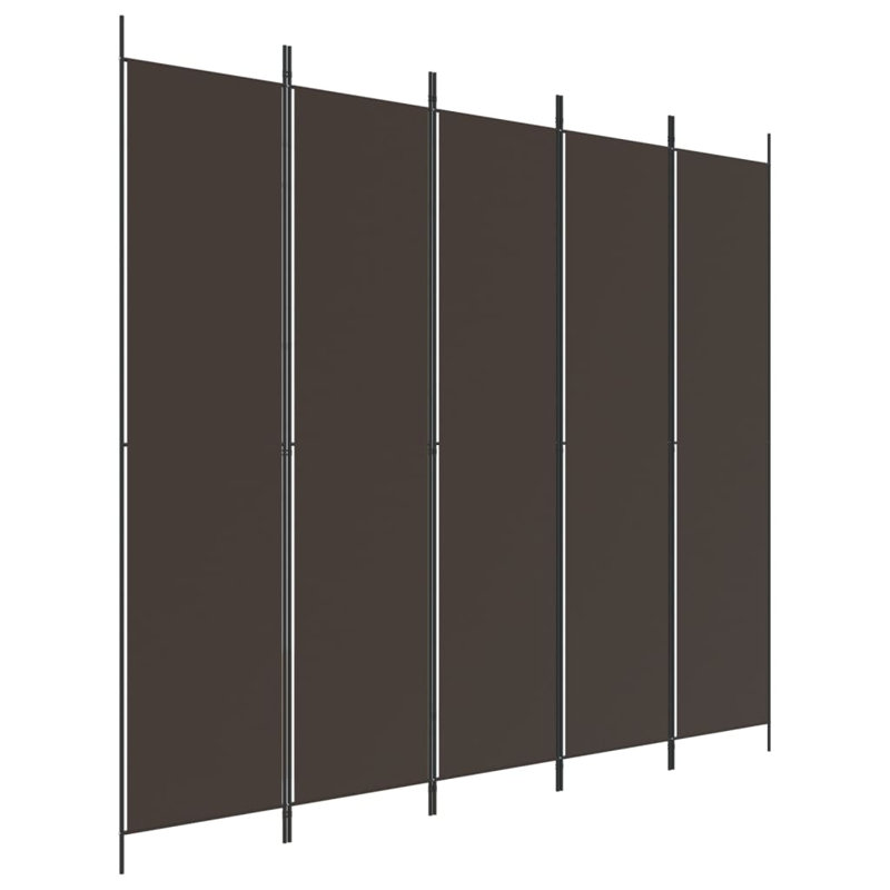 Kasimir Folding Room Divider, 220cm H x 250cm W, Brown, 5