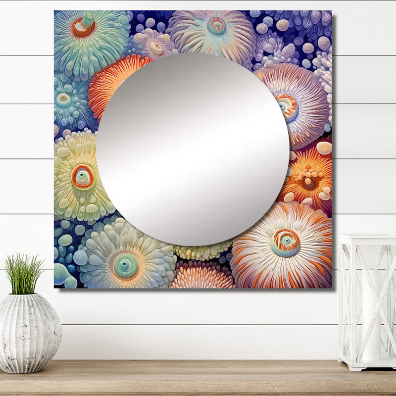 Magnifique anémones de mer rétro - Harmonie II, 23 po x 23 po