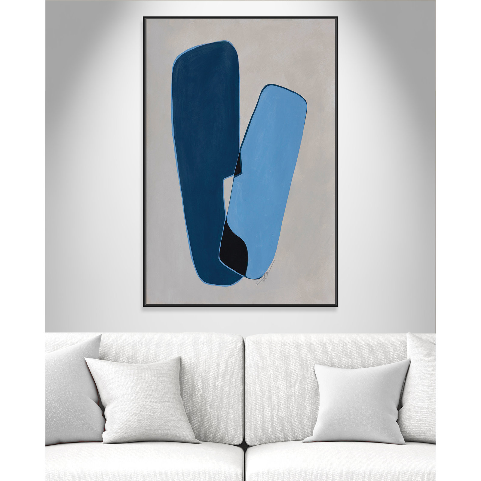 In Unity II by Filippo Ioco For Casa Fine Arts, 61.5" H x 41.5" W x 2" D, Black Framed
