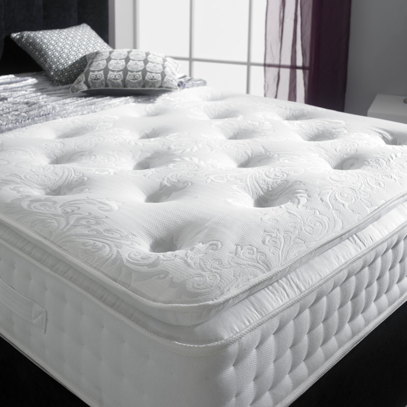 Aurora Upholstered UK Single - DE 90 X 190 Cm Divan Bed with Mattress, King (5'), 4 Drawers