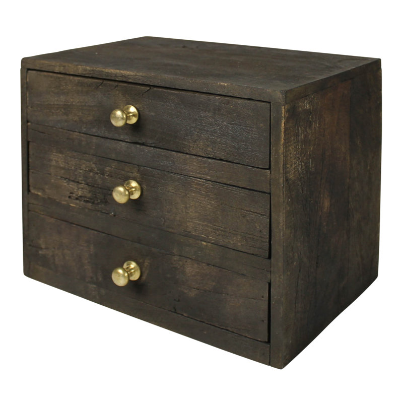 Commode de rangement 3 tiroirs Moiz