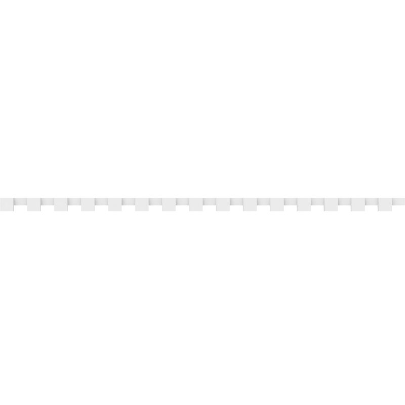 3"H x 1"P x 90"L Monroe Architectural Grade PVC Dentil Block Trim, 3" H x 90" W x 1" D