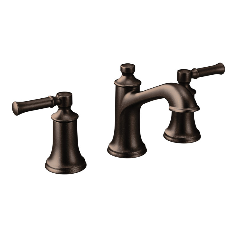 Ensemble de garniture de robinet de salle de bain à deux poignées Moen Dartmoor, valve requise, Bronze huilé