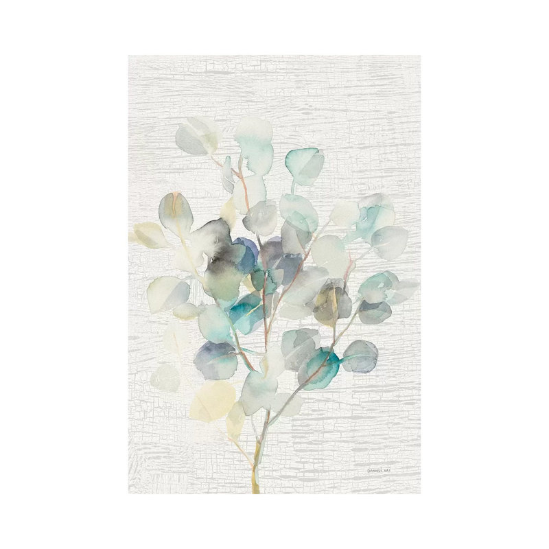 Eucalyptus III Vintage by Danhui Nai - Wrapped Canvas Painting, 20.32 cm H x 30.48 cm W
