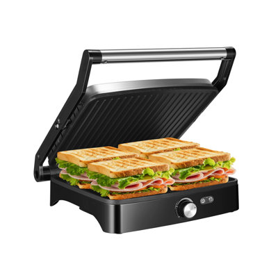 1200W Adjustable‑Temp 4‑Slice Panini Press Grill