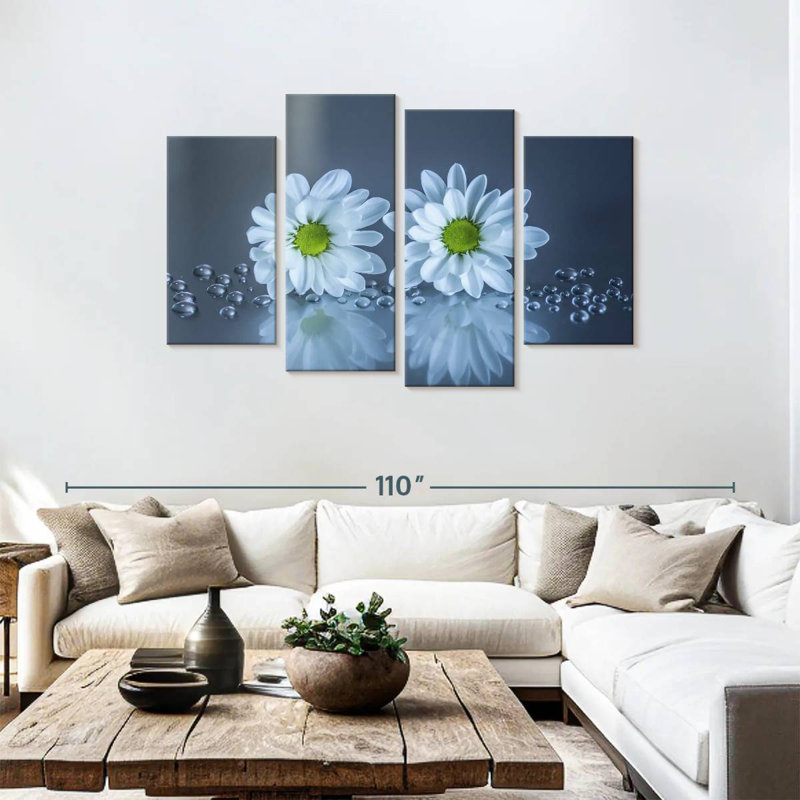 Harnek White Daisies, 48" H x 75" W