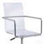 Fauteuil de bureau transparent et chromé en acrylique avec roulettes