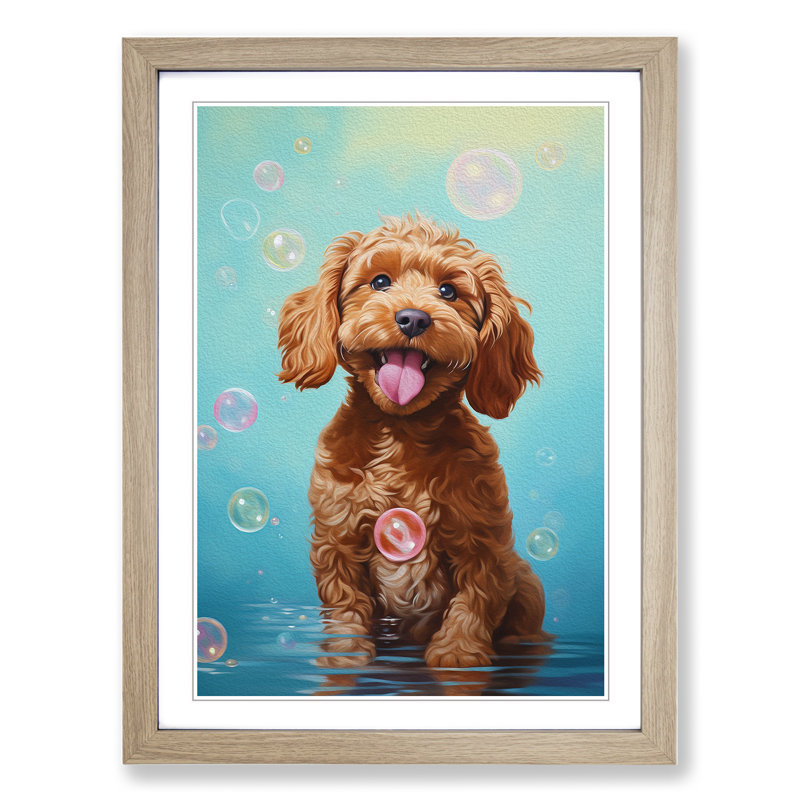 Single Picture Frame Print on Wood, 46cm H x 34cm W, Oak Framed