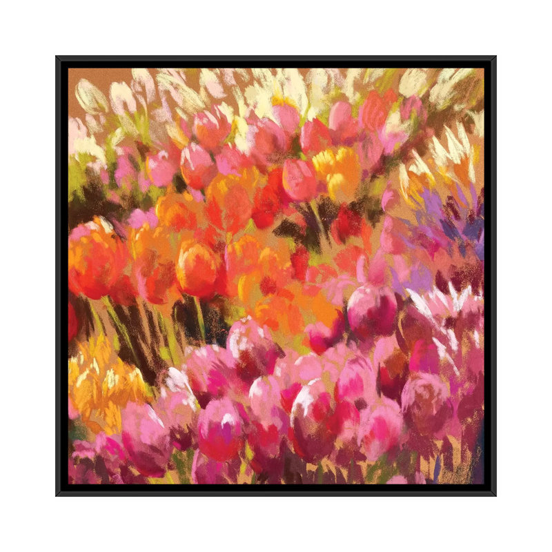 Impression sur toile, H 18 po x l 18 po x P 1,5 po, Toile avec cadre flottant noir, Pas de tapis
