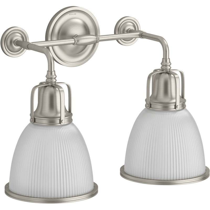 Hauksbee Two-Light Bell Sconce, Gold, 13.62" H x 18.25" W x 9.62" D